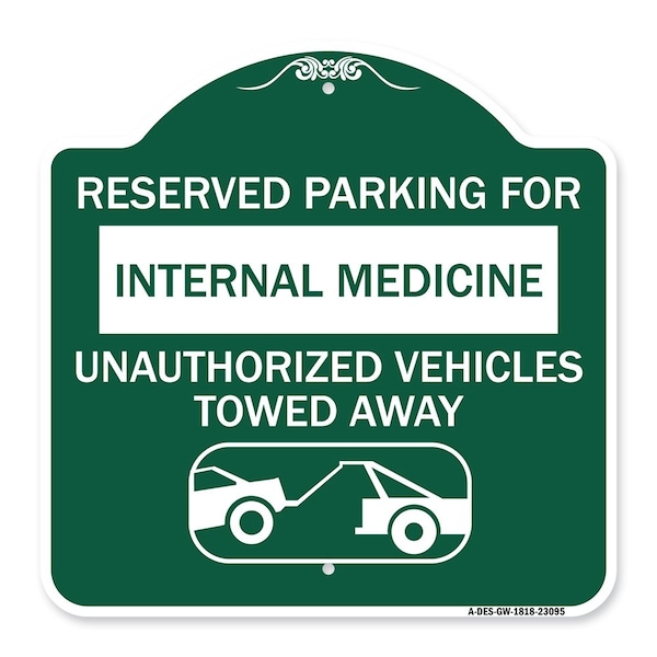 Reserved Parking for Internal Medicine Unauthorized Vehicles Towed Away, A-DES-GW-1818-23095